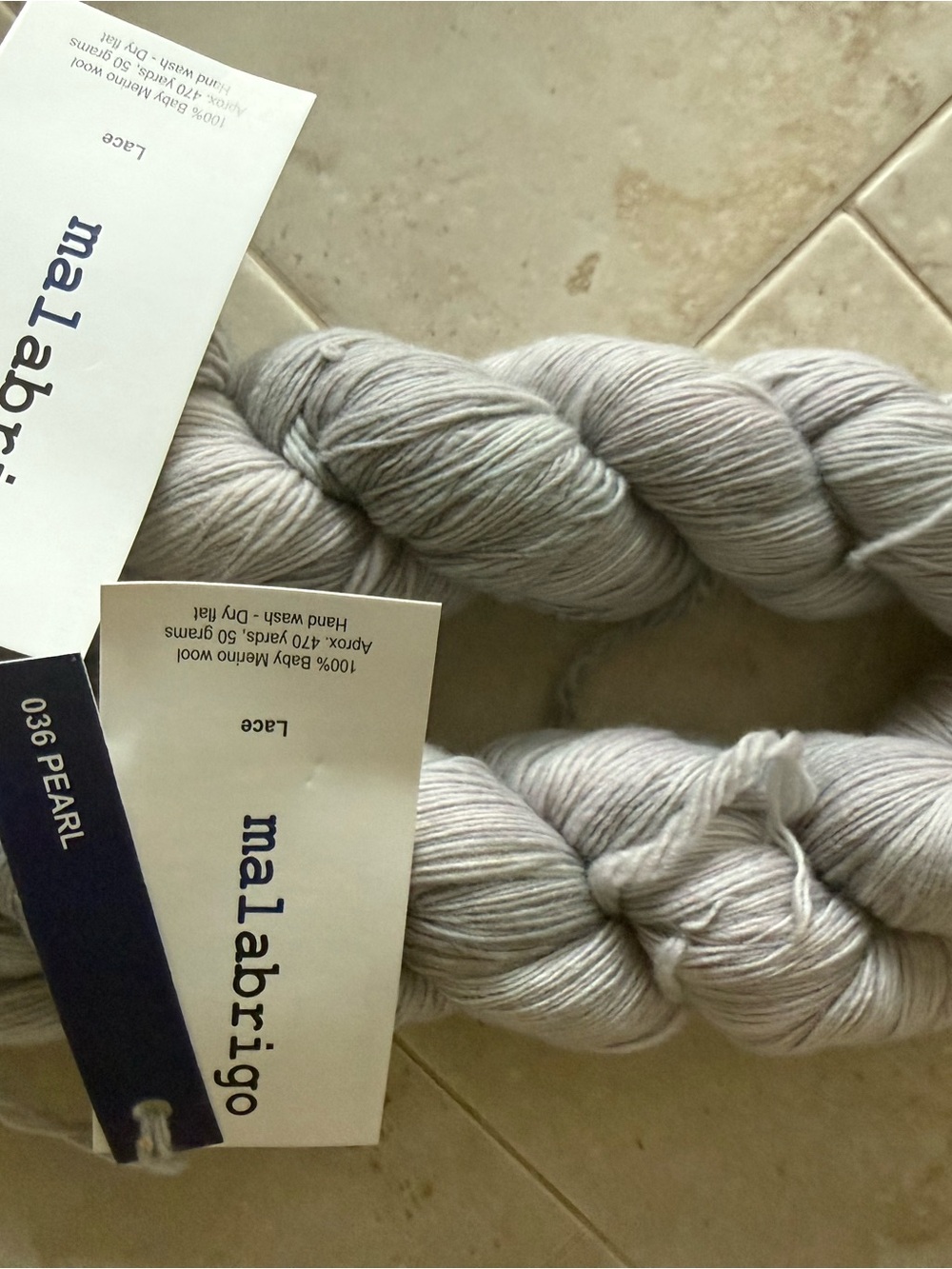 Malabrigo Lace Yarn in Pearl